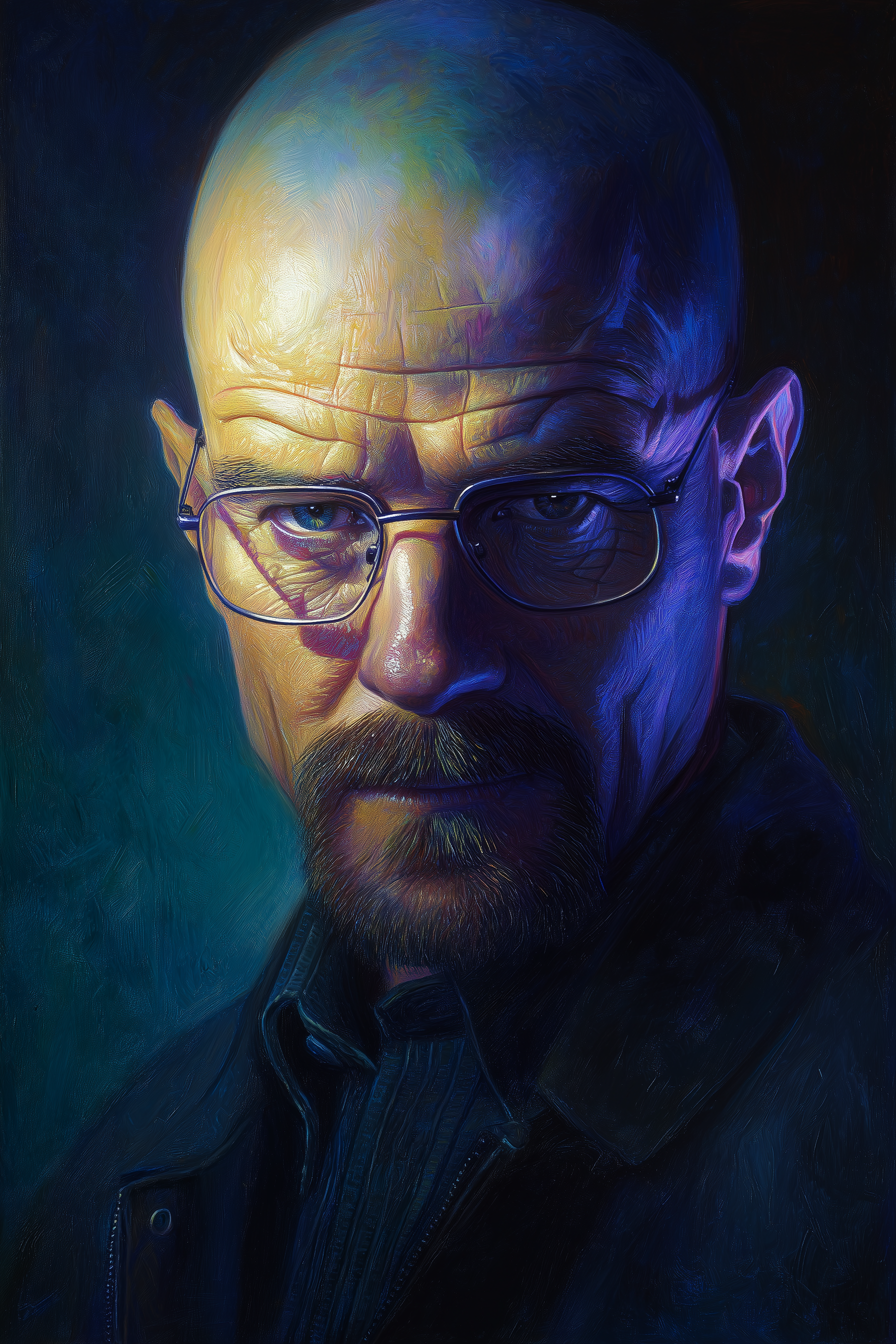 Quadro Rosto Walter White Pintura a Óleo