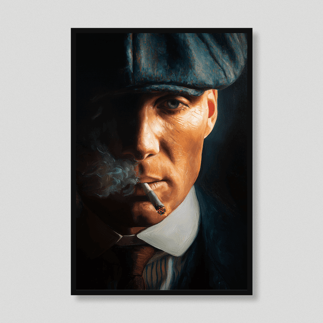 Quadro Rosto Thomas Shelby Pintura a Óleo