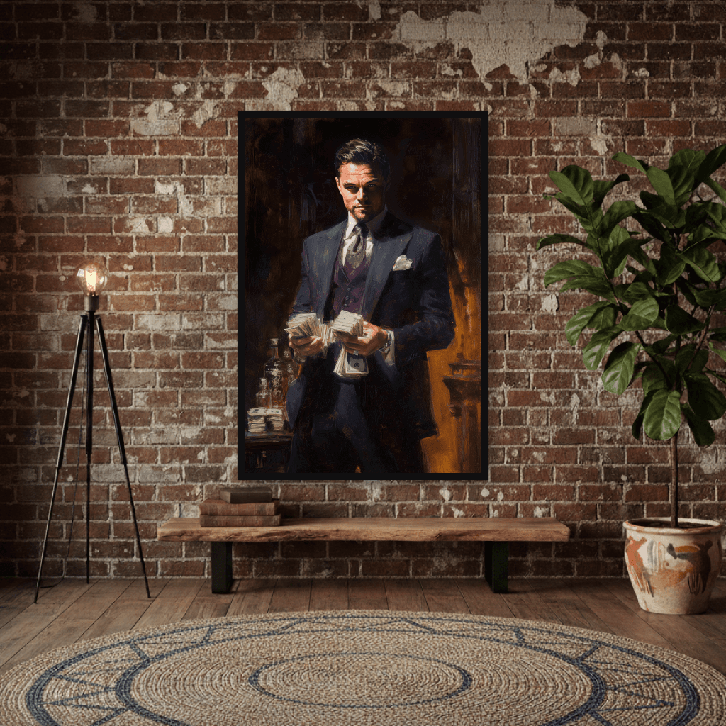Quadro Lobo de Wall Street Pintura a Óleo