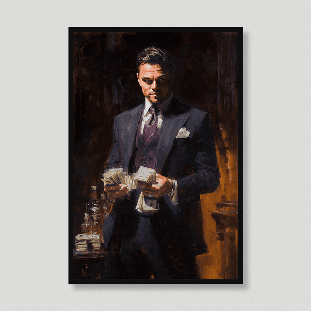 Quadro Lobo de Wall Street Pintura a Óleo