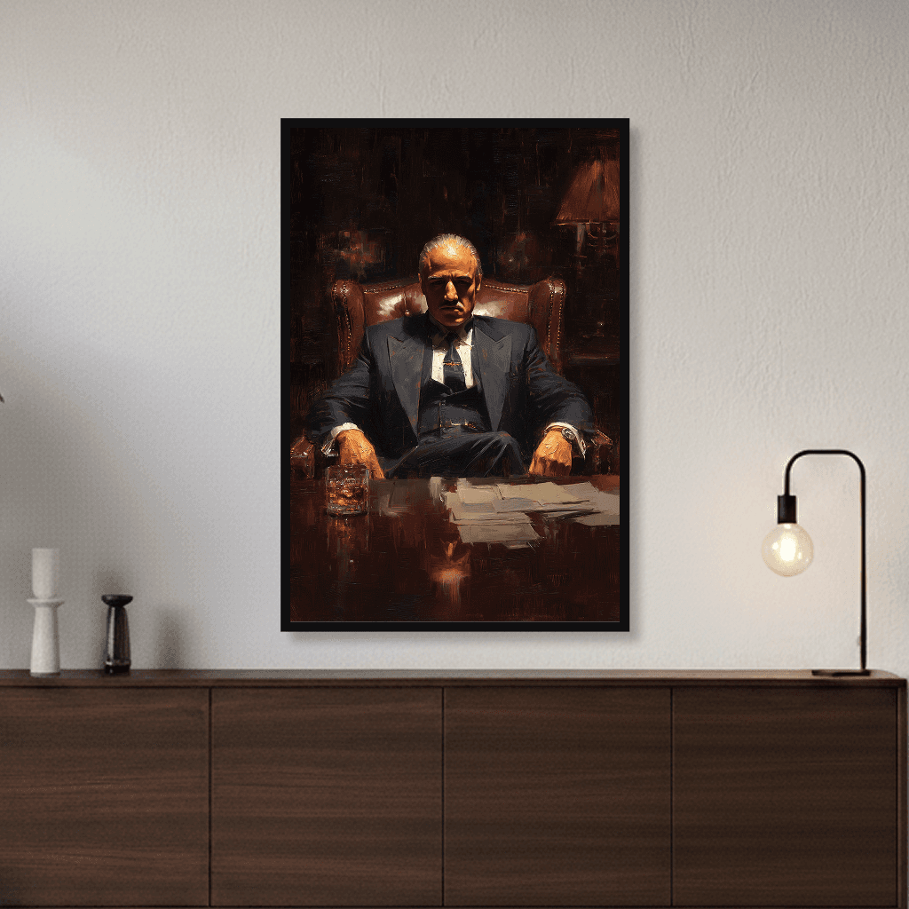 Quadro Poderoso Chefão Pintura a Óleo