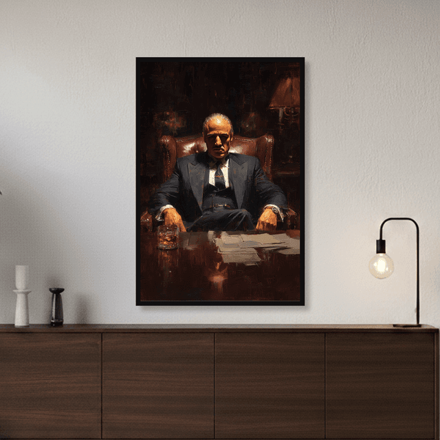 Quadro Poderoso Chefão Pintura a Óleo