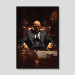 Quadro Poderoso Chefão Pintura a Óleo