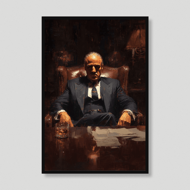 Quadro Poderoso Chefão Pintura a Óleo