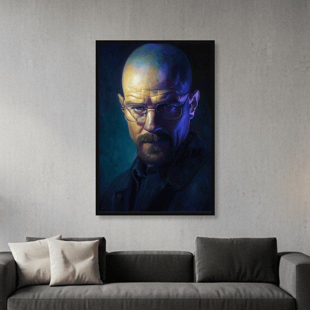 Quadro Rosto Walter White Pintura a Óleo