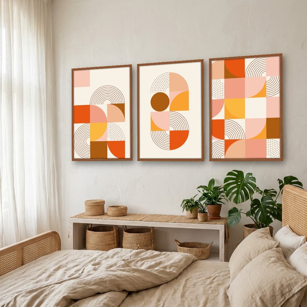 Kit Quadros Decorativos Geométrico