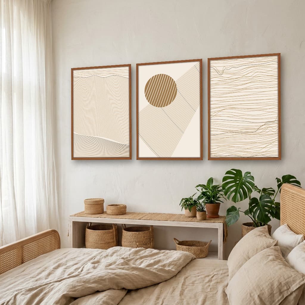 Kit Quadros Decorativos Linhas