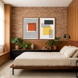 Kit Quadros Decorativos Linhas Minimalistas