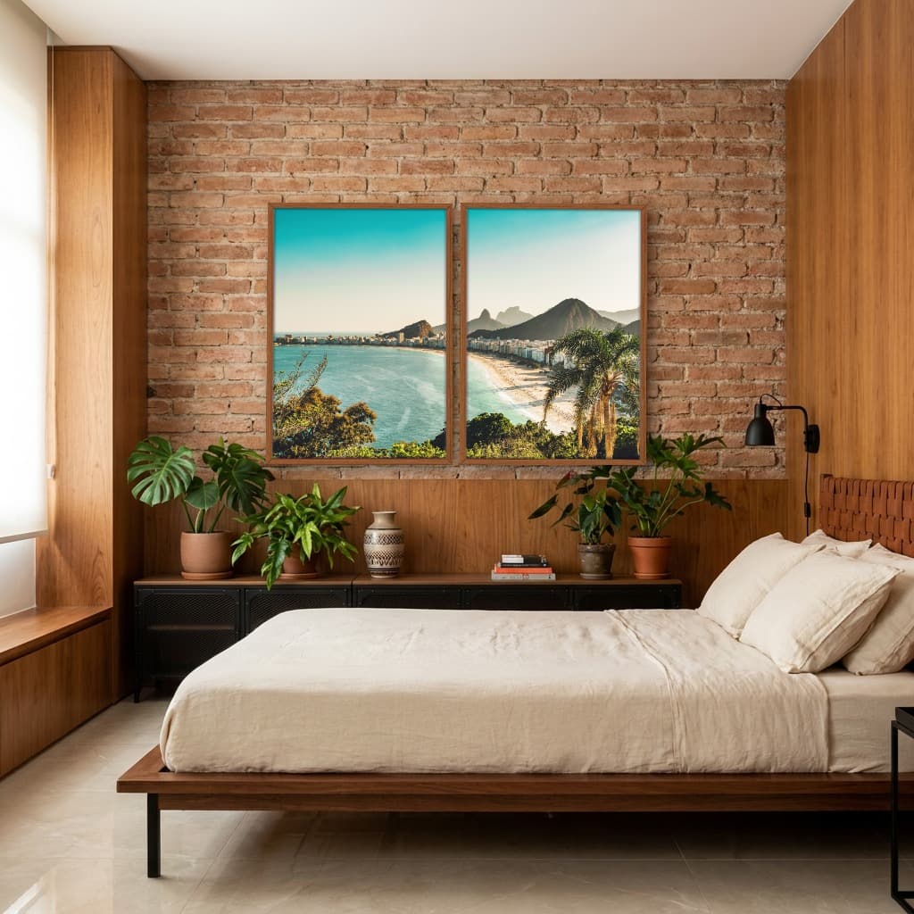 Kit Quadros Decorativos Copacabana Rio De Janeiro
