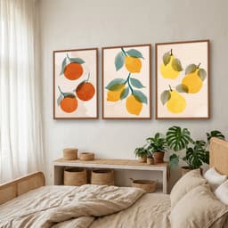Kit Quadros Decorativos Frutas