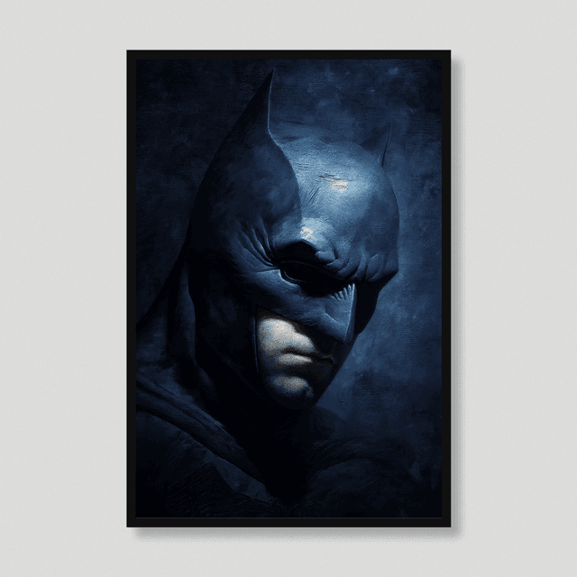Quadro Rosto Batman Pintura a Óleo