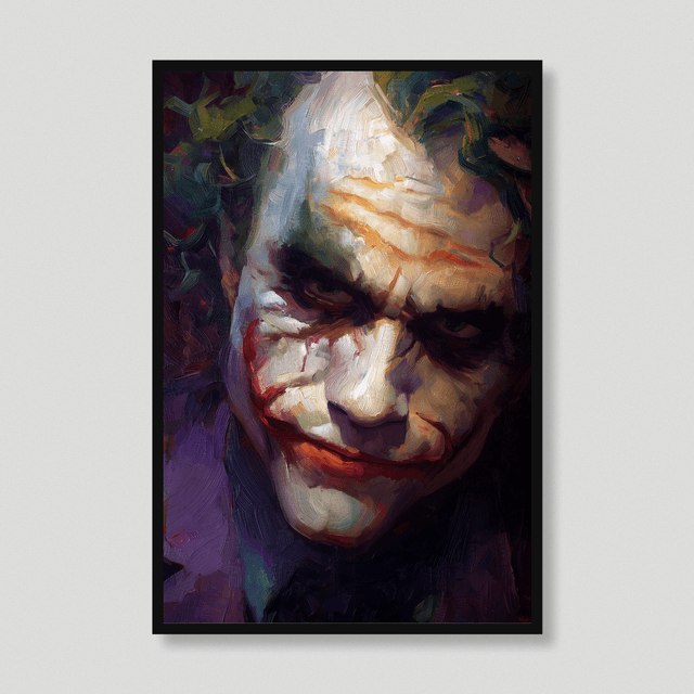 Quadro Rosto Coringa Pintura a Óleo